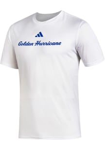 Tulsa Golden Hurricane White Adidas Golden Hurricanes Script Creator Short Sleeve T Shirt