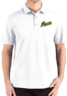 Cutter and Buck George Mason University White Vault Advantage Refresh Pique Big and Tall Polo