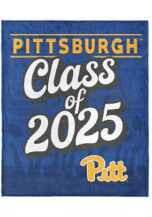 Blue Pitt Panthers Class of 2025 Silk Touch Fleece Blanket