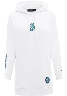 Pro Standard Seattle Mariners Womens White Classic Short Sleeve Dress