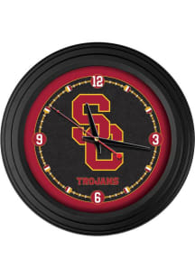 Black USC Trojans Traditional Wall Clock