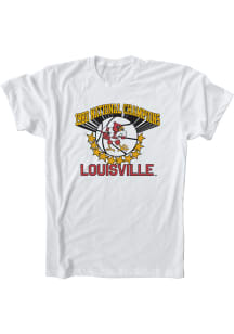 Louisville Cardinals White 80 Champs Short Sleeve Fashion T Shirt