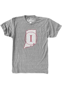 Indiana Hoosiers Grey State Short Sleeve Fashion T Shirt