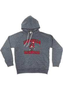 Louisville Cardinals Mens Grey Basketball Fashion Hood
