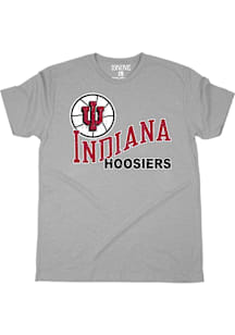 Indiana Hoosiers Grey Basketball Short Sleeve Fashion T Shirt