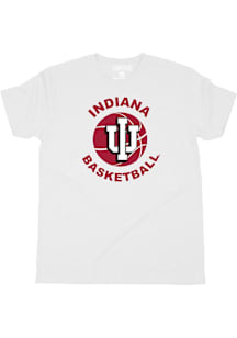 Indiana Hoosiers White Basketball Short Sleeve Fashion T Shirt