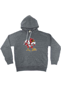 Louisville Cardinals Mens Grey Vintage Logo Fashion Hood