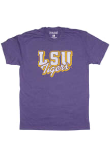 LSU Tigers Purple Vintage Block Short Sleeve Fashion T Shirt