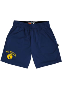 Mens Navy Blue Michigan Wolverines Mesh Design Shorts