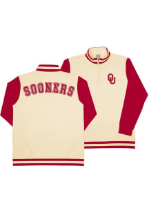 Oklahoma Sooners Mens White Pullover Long Sleeve 1/4 Zip Pullover