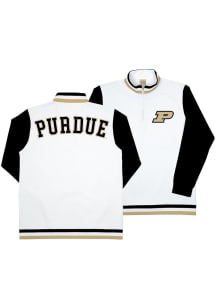 Purdue Boilermakers Mens White Pullover Long Sleeve 1/4 Zip Pullover