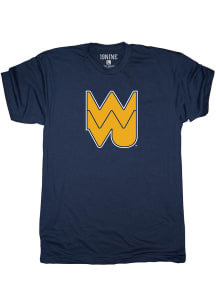 West Virginia Mountaineers Navy Blue Basketball Short Sleeve Fashion T Shirt