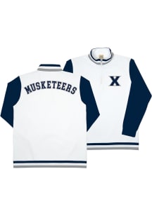 Xavier Musketeers Mens White Pullover Long Sleeve 1/4 Zip Pullover