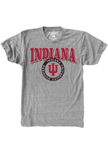 Grey Indiana Hoosiers Circle Vintage Short Sleeve Fashion T Shirt