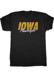 Iowa Hawkeyes Black Retro Script Short Sleeve Fashion T Shirt