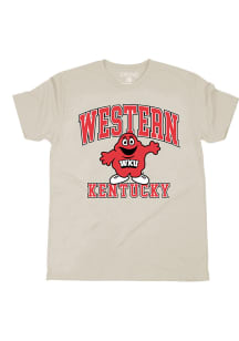Western Kentucky Hilltoppers Oatmeal Oversized Logo Classic Short Sleeve Fashion T Shirt