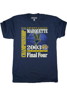 Marquette Golden Eagles Navy Blue Basketball Short Sleeve Fashion T Shirt