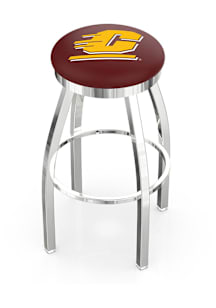 Central Michigan Chippewas Chrome Pub Stool - Silver