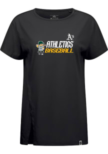 Levelwear Oakland Athletics Womens Black Influx 8-Bit Baseball Short Sleeve T-Shirt
