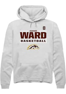 Hudson Ward Western Michigan Broncos Mens White NIL Stacked Box Player Hood