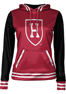 ProSphere Harvard Crimson Womens Crimson Letterman Hooded Sweatshirt