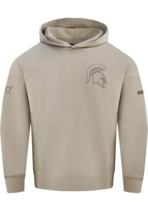 Mens Michigan State Spartans Tan Pro Standard Neutral Long Sleeve Fashion Hood