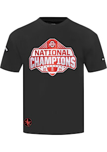 Pro Standard Ohio State Buckeyes Black 2025 College Football Playoff National Champions Short Slee..