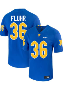 Emory Fluhr  Mens Blue Pitt Panthers Football Name And Number Football Jersey