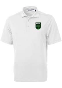 Cutter and Buck Austin FC Mens White Virtue Eco Pique Short Sleeve Polo