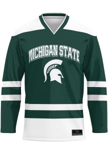 ProSphere  Michigan State Spartans Mens Green Replica Hockey Jersey