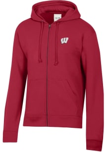 Mens Wisconsin Badgers Red Gear for Sports Big Cotton Long Sleeve Full Zip Jacket