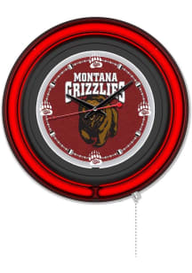 Montana Grizzlies Double Neon Wall Clock