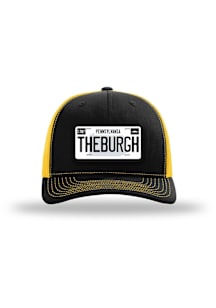 Uscape Pittsburgh The Burgh design on a structured trucker silhouette Adjustable Hat - Black