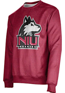 ProSphere Northern Illinois Huskies Mens Red Heather Long Sleeve Crew Sweatshirt