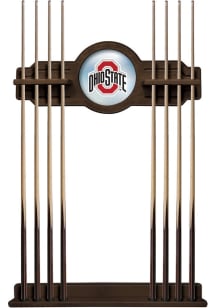 Brown Ohio State Buckeyes Solid Wood Cue Rack Pool Cue