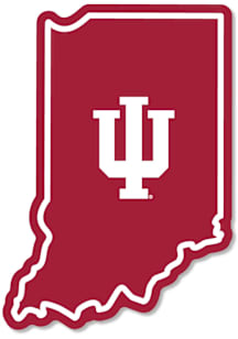 Indiana Hoosiers SM Red State Outline Magnet