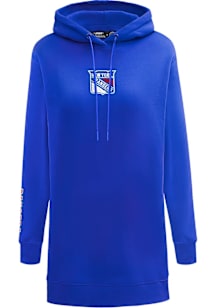 Pro Standard New York Rangers Womens Blue Classic Chenille Short Sleeve Dress