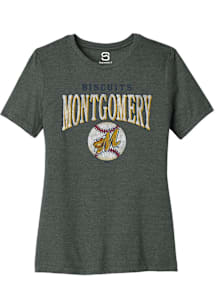 Summit Sportswear Montgomery Biscuits Womens Graphite Homerun Short Sleeve T-Shirt
