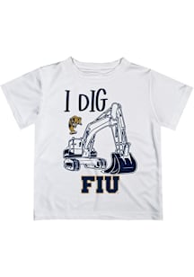 Vive La Fete FIU Panthers Infant Excavator Short Sleeve T-Shirt White