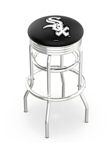 Chicago White Sox Double-Ring Swivel Chrome Pub Stool - Silver