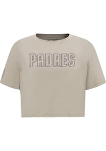 Pro Standard San Diego Padres Womens Tan Neutral Short Sleeve T-Shirt