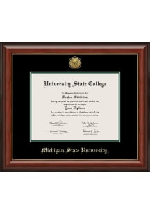 Brown Michigan State Spartans Engraved Medallion Diploma Frame