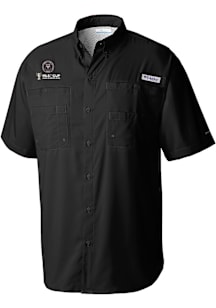 Columbia Inter Miami CF Mens Black 2025 Cup Champions Tamiami Short Sleeve Dress Shirt