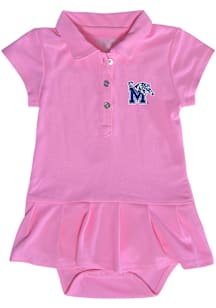 Memphis Tigers Baby Girls Pink Caroline Short Sleeve Dress