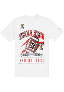 New Era Texas Tech Red Raiders White 2025 Big 12 Football Champions Short Sleeve Fashion T Shirt