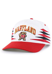 47 Maryland Terrapins Diamond Cut Hitch Adjustable Hat - White