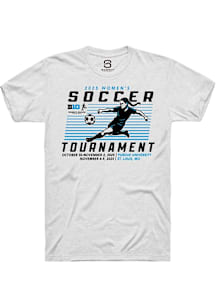 Summit Sportswear Big Ten White 2025 Women's Soccer Tournament Short Sleeve T Shirt