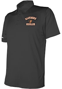 Stitches Baltimore Orioles Mens Black Logo Short Sleeve Polo
