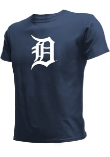 Stitches Detroit Tigers Youth Navy Blue Logo Short Sleeve T-Shirt