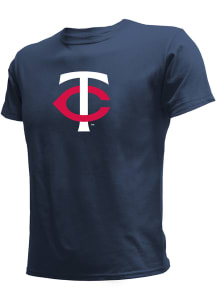 Minnesota Twins Youth Navy Blue Logo Short Sleeve T-Shirt